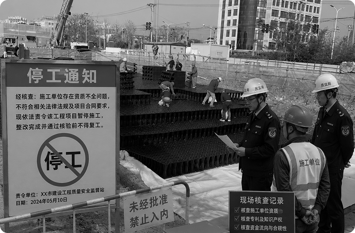 停工通知现场图