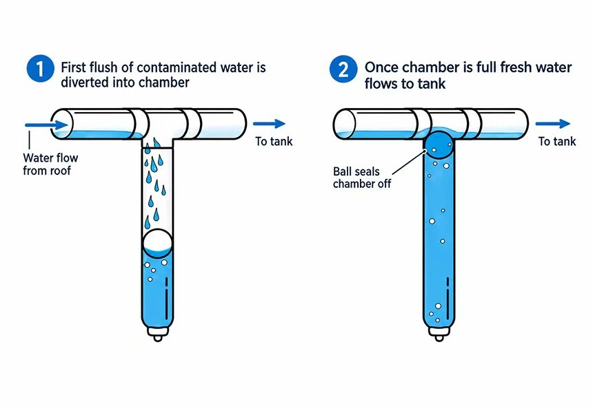 正在上传... Commercial vortex first flush diverter for rainwater harvesting system